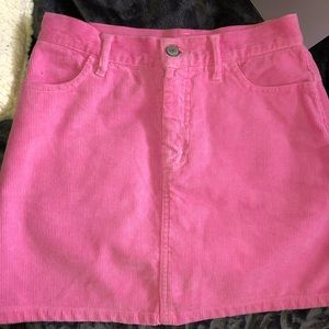 Hot pink  corduroy skirt